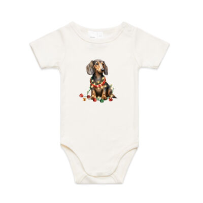 MINI ME ONE PIECE WITH DACHSHUND AND CHRISTMAS LIGHTS Thumbnail