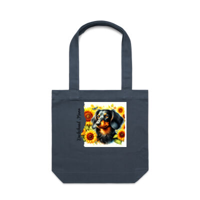 TOTE BAG - DACHSHUND MAMA AND SUNFLOWERS Thumbnail